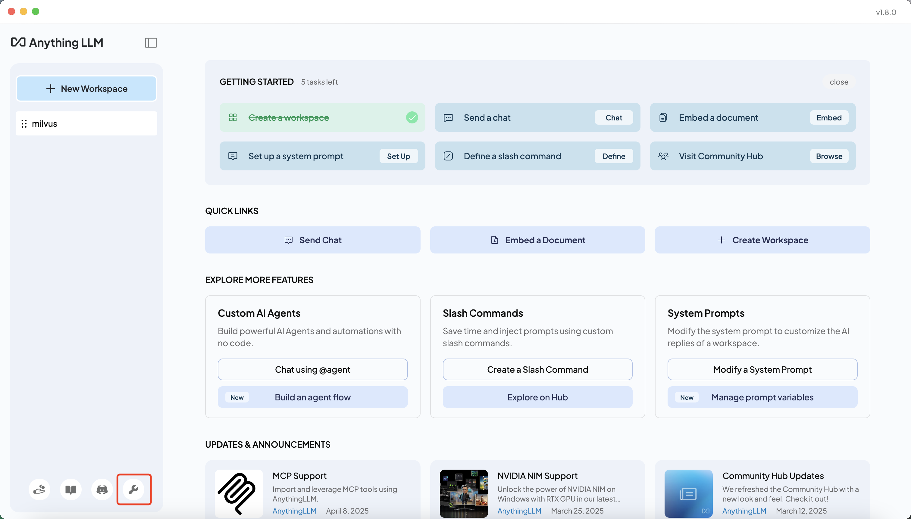 Open Settings