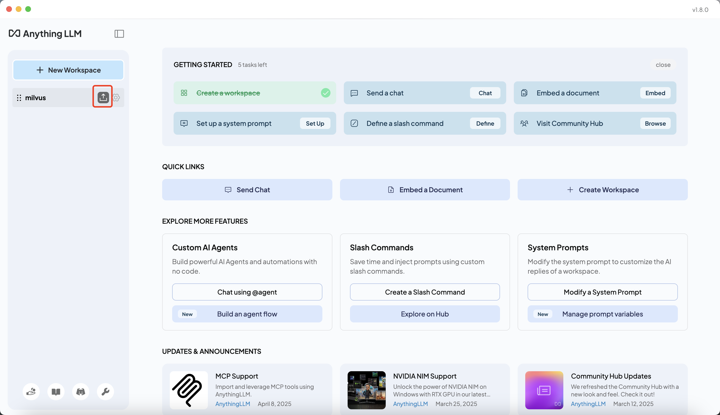 Open Upload Dialog